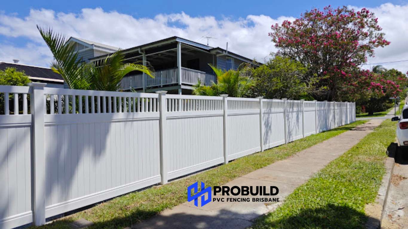 Picket Top PVC Privacy Fence Gold Coast
